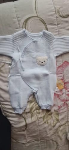 Customer photo review of Newborn Teddy Bear Onesie