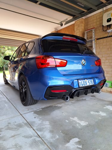 Customer photo review of ABS Glossy Black Rear Bumper Diffuser for BMW 1 Series【F20 M140/M135 & 125/120/118 M Sport】【2015-2019】LCI/LCI-2【TWIN】