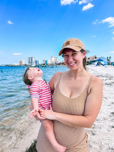 Customer photo review of peppermint swim dress