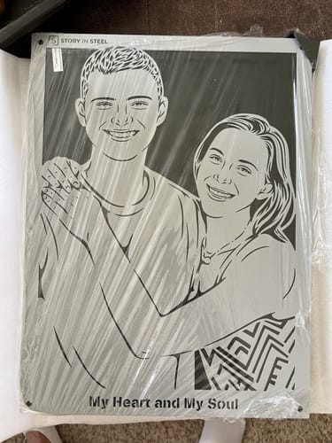 Customer photo review of Custom Metal Portrait