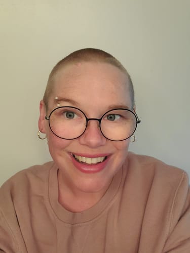 Customer photo review of Talia Hoop Clip On Earrings in Gold