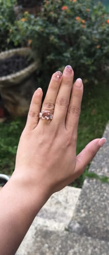 Customer photo review of 3ct Louvre Engagement Ring