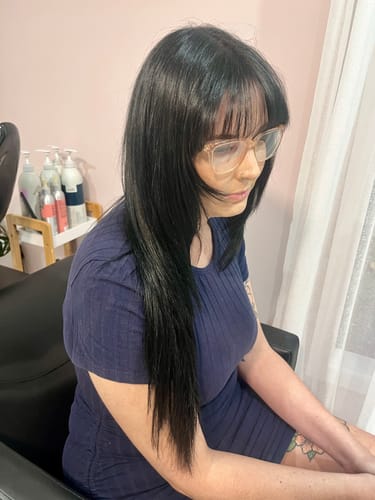 Customer photo review of 22 Inch Tape Hair Extensions