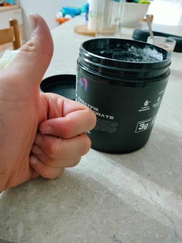 Customer photo review of +1© Creatine Monohydrate (300g | 100 Dosi)
