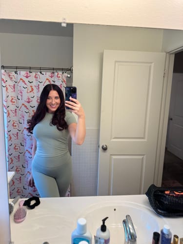 Customer photo review of Baby Tee - Sage