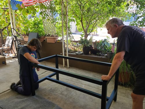 Customer photo review of The Mesa - Jet Black Satin