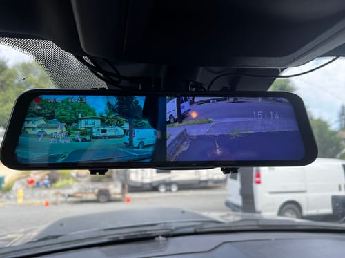 Customer photo review of WOLFBOX G900 4K+2.5K Touch Screen Parking Monitoring Dash Cam Smart Mirror