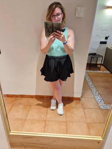 Customer photo review of Racer Neck Double Layer 'ELR' Bodysuit - Mint Green