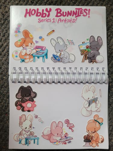 Customer photo review of Hobby Bunnies Series 1 Sticker Sheet