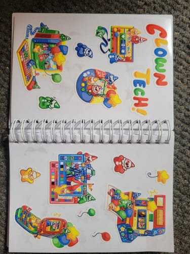 Customer photo review of Clown Tech Sticker Sheet