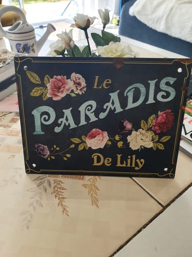 Customer photo review of Mon jardin - Outdoor-Pancarte de porte
