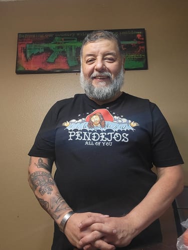 Customer photo review of Premium Pendejos, All Of You Old School OG T-shirt