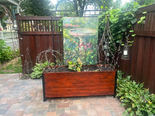 Customer photo review of 18" x 60" Planter Box - 24" Tall