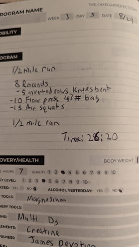 Customer photo review of The Black Book Training Journal-Elite Fitness Journal