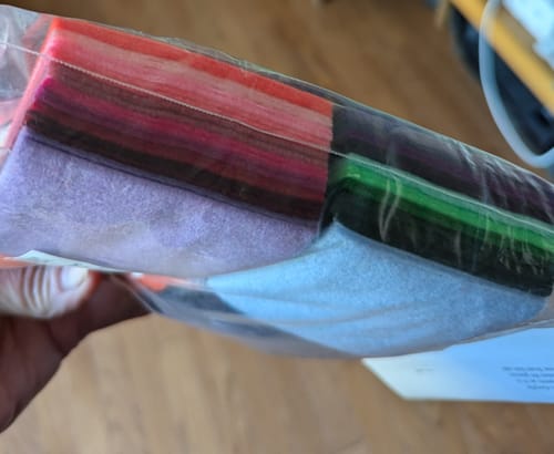 Customer photo review of Acrylic Craft Felt Sample Bag - 42 Colors