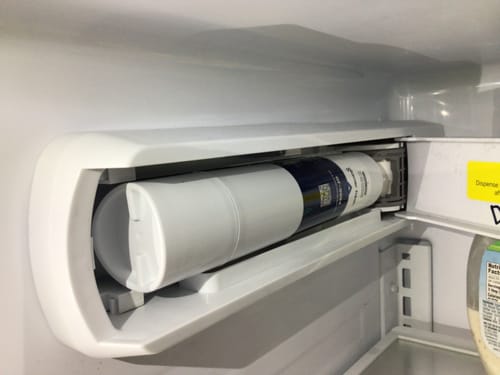 Customer photo review of Glacier Fresh Compatible with GE Refrigerator Water Filter RPWFE, RPWF (with CHIP)