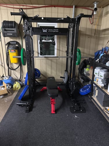Customer photo review of MAJOR FITNESS All-In-One Home Gym Smith Machine Package Spirit B52