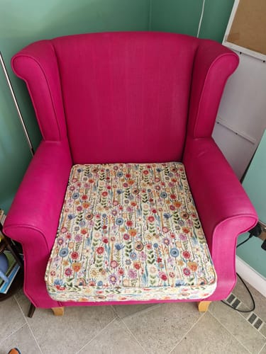 Customer photo review of Fabric Paint -- Raspberry