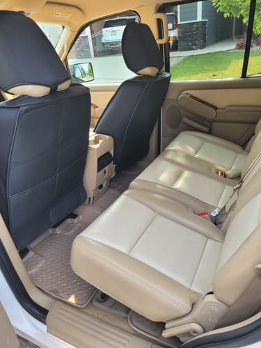 Customer photo review of Brown & Black Ultra Car Seat Covers