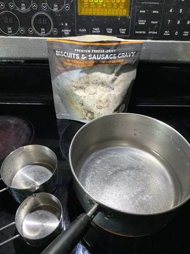 Customer photo review of Biscuits & Sausage Gravy