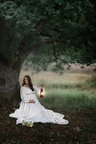 Customer photo review of Boho Off Shoulder Full Sleeves Round Neck Photography Dresses Baby Shower Pregnant Woman YD21812