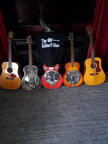 Customer photo review of The Guitar Father T-Shirt