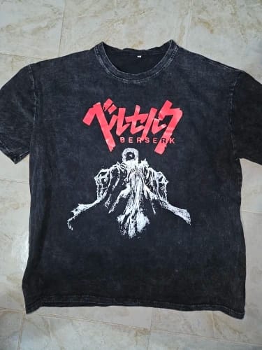 Customer photo review of Hip Hop Men Streetwear T-Shirt Retro Vintage Washed Anime Graphic T Shirt Men Harajuku Cotton Casual Short Sleeve Tshirt Tops