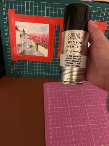 Customer photo review of Winsor & Newton Professional - Barniz Brillante Spray