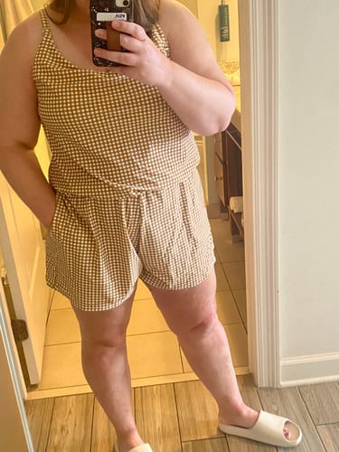 Customer photo review of rue swim romper