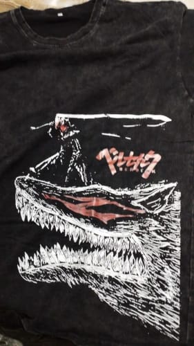 Customer photo review of Hip Hop Men Streetwear T-Shirt Retro Vintage Washed Anime Graphic T Shirt Men Harajuku Cotton Casual Short Sleeve Tshirt Tops