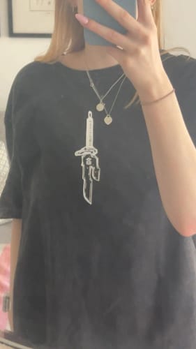 Customer photo review of Hip Hop Streetwear Summer Short Sleeve Vintage T-Shirt Japanese Anime Graphic Print TShirt Men Harajuku Casual Loose Washed Tees