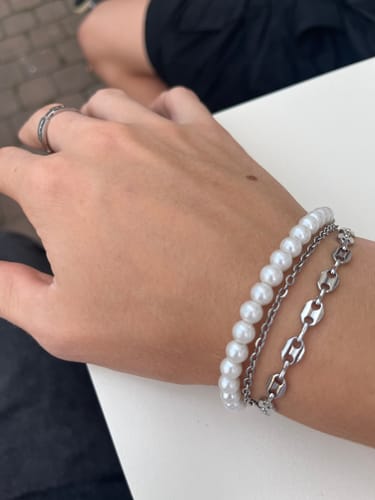 Customer photo review of Coffee Bean Armband