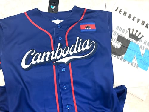 Customer photo review of Cambodia Custom Baseball Jersey