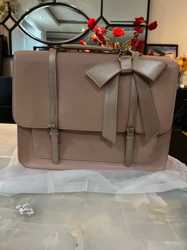 Customer photo review of Cocoa Truffle Ecosusi Classic Bow Briefcase
