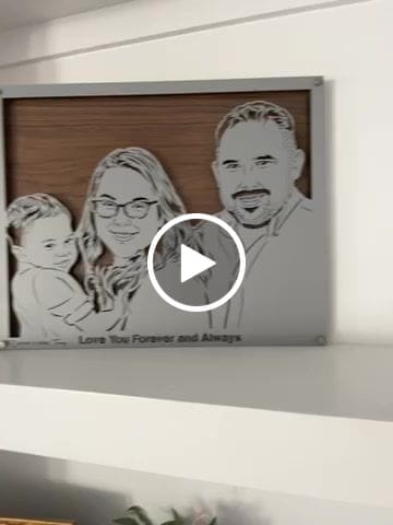 Customer video review of Custom Metal Portrait