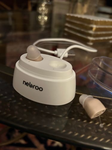 Customer photo review of Nebroo Over The Counter Hearing Aids