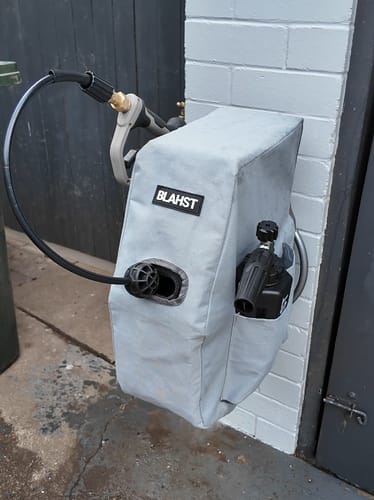 Customer photo review of R18 Wall-Mounted Pressure Washer