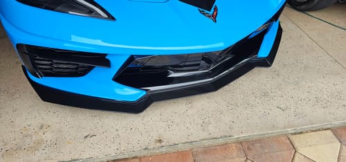 Customer photo review of Corvette C8 5VM Front Splitter Lip (2-Piece Version)