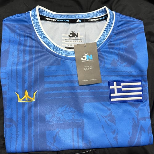 Customer photo review of Greece Custom Football Jersey