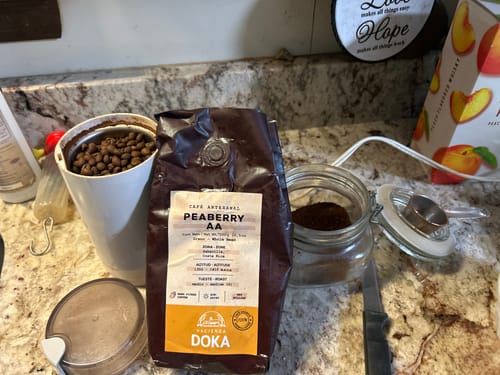 Customer photo review of Café Hacienda Doka Peaberry AA