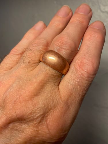 Customer photo review of Bague de pouvoir et de méditation Wen Phi Lot du Très Vénérable LP Dooh (version cuivre alchimique).