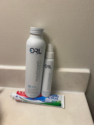Customer photo review of Fresh Mint Bundle - Toothpaste & Mouthwash