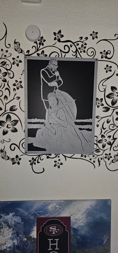 Customer photo review of Custom Metal Portrait