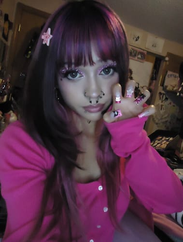 Customer photo review of Fallen Fairy Mini Sclera Contact Lenses (15mm)