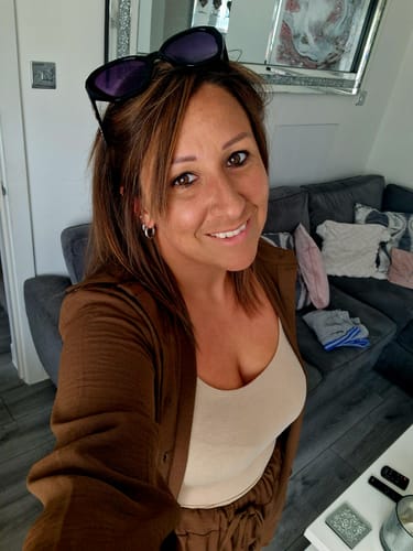Customer photo review of High Waisted Floaty Shorts 'Lucy' - Anti Chafing - Chocolate Brown