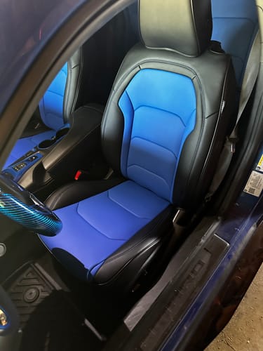 Customer photo review of 6th Gen Camaro Coupe Custom Premium Leather Seat Covers