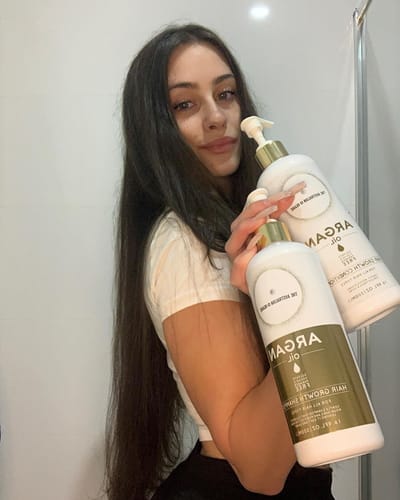 Customer photo review of Hair Growth Organic Shampoo