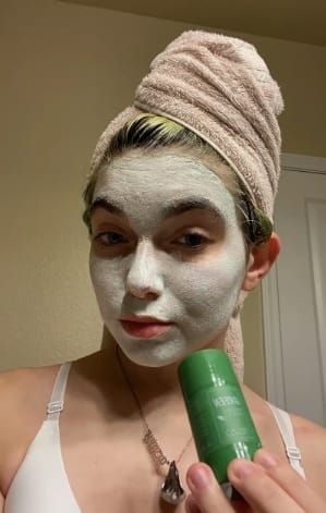 Customer photo review of Diystar™ Deep Cleanse & Bacteria-Fighting Green Tea Mask