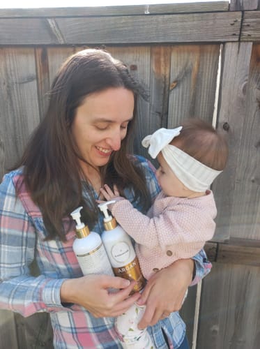 Customer photo review of Hair Growth Organic Shampoo