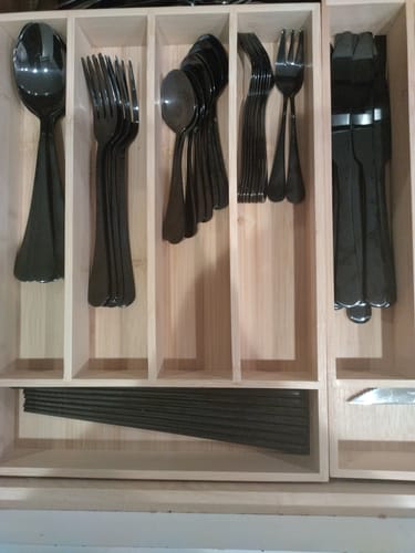 Customer photo review of Merida Black Cutlery Set